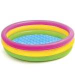 Piscina 3 anelli arcobaleno cm 114x25