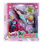Bambola Sirena con Fondale Marino e Accessori