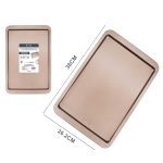 Set 2 Teglie bordo Basso da Forno Antiaderente, Acciaio al Carbonio 23,3 x 43 cm e 26,2 x 38 cm - immagine 2