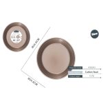 Set 2 Teglie Rotonde bordo Alto e bordo svasato, da Forno Antiaderente, Acciaio al Carbonio D. 24,8 x 3 cm H e 24,8 x 4 cm H