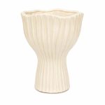 Vaso Decorativo Rigato in Ceramica 25x12 Cm - Design Elegante