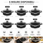 Tegame Antiaderente Vicalina con Coperchio - Effetto Pietra Induzione - immagine 2