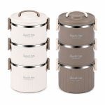 Portavivande Termico a 3 Scomparti 2500 ml - Lunch Box con Manico