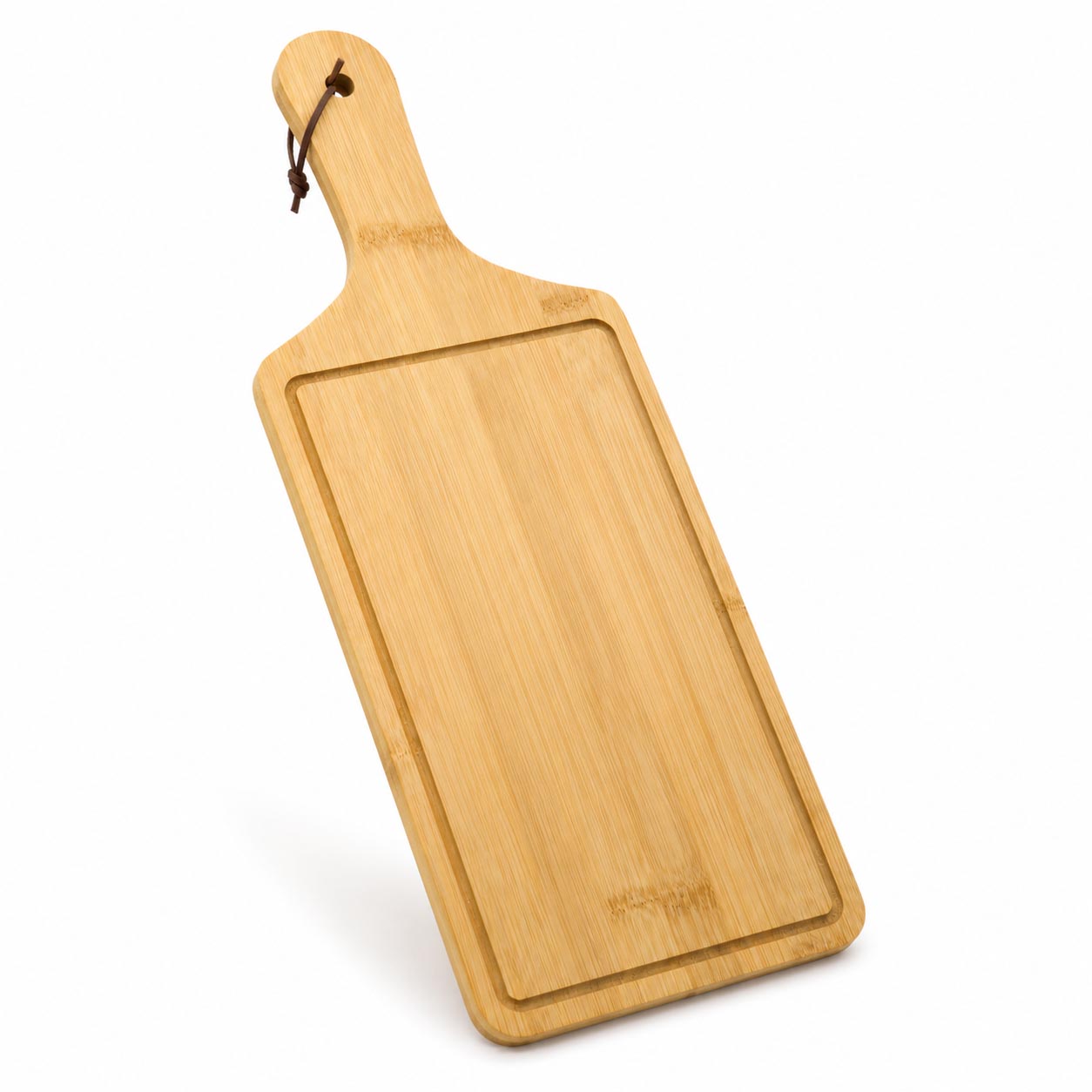 tagliere-004232 Tagliere Rettangolare in Bambù con Manico 49x17 cm - Vassoio da Portata Elegante - immagine 1
