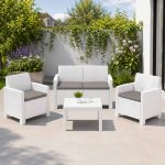 Set Salotto da Esterno Iseo Bianco – 4 Pezzi - immagine 2
