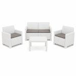 Set Salotto da Esterno Iseo Bianco – 4 Pezzi